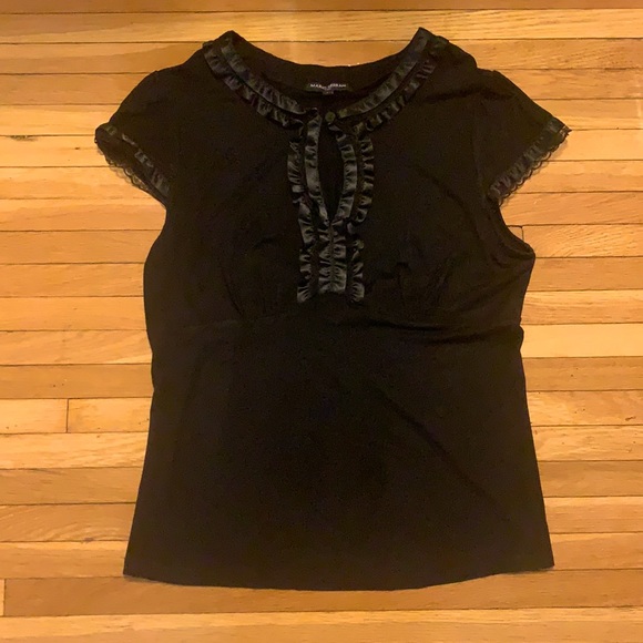 Mario Serrani stretch t-shirt with lace collar - Picture 1 of 2